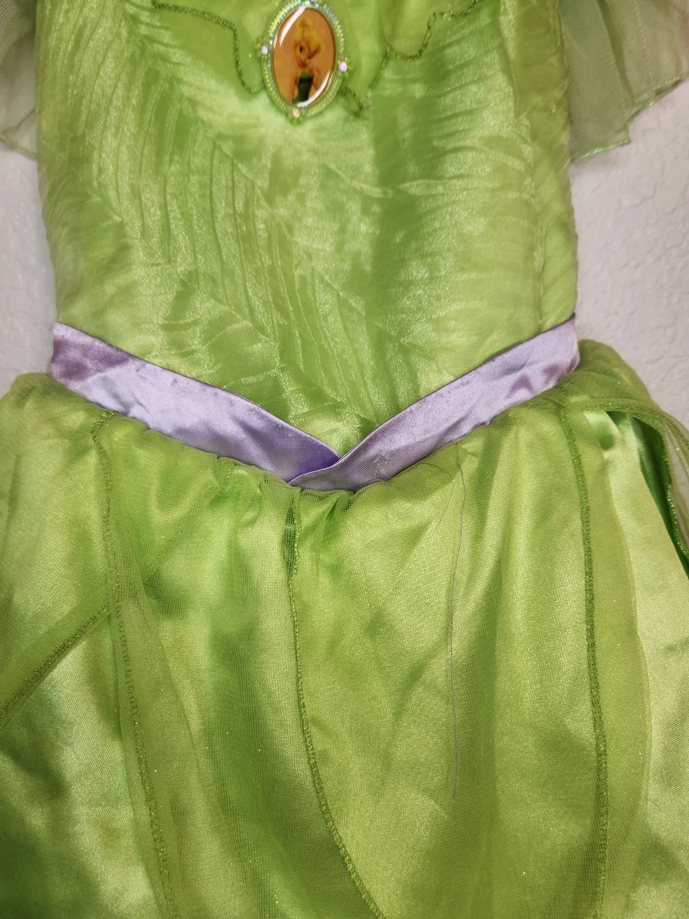 Disney Store Tinker Bell Costume Child Size Medium 5 6  Green And Purple - Picture 5 of 14